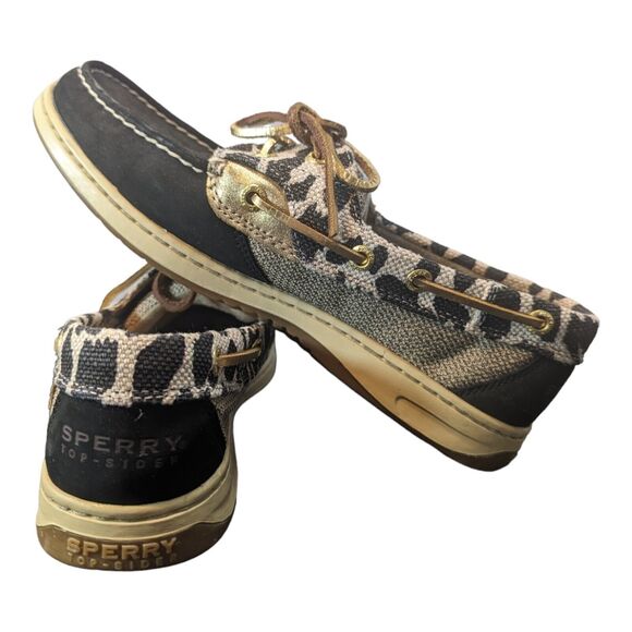 Sperry Women's Bluefish Leopard Cheetah Top-Sider 2-Eye Boat Shoe 7.5 STS91738 - Picture 6 of 12